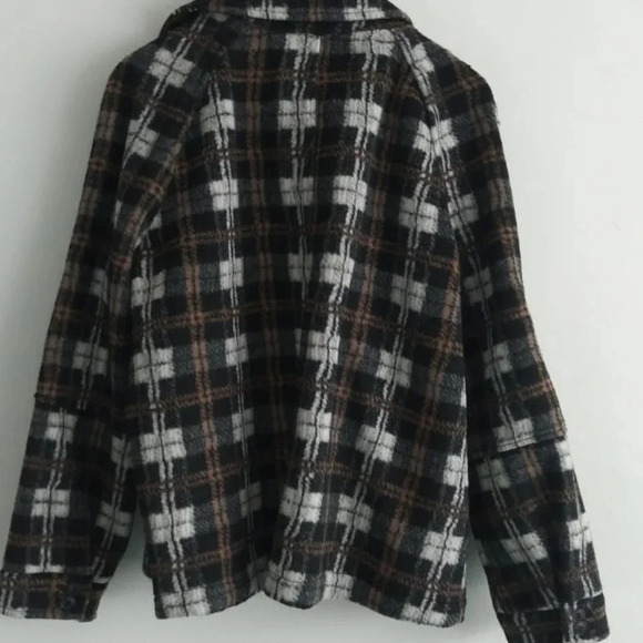 Joie Zip Front Printed  Plaid Jacket - Picture 5 of 7